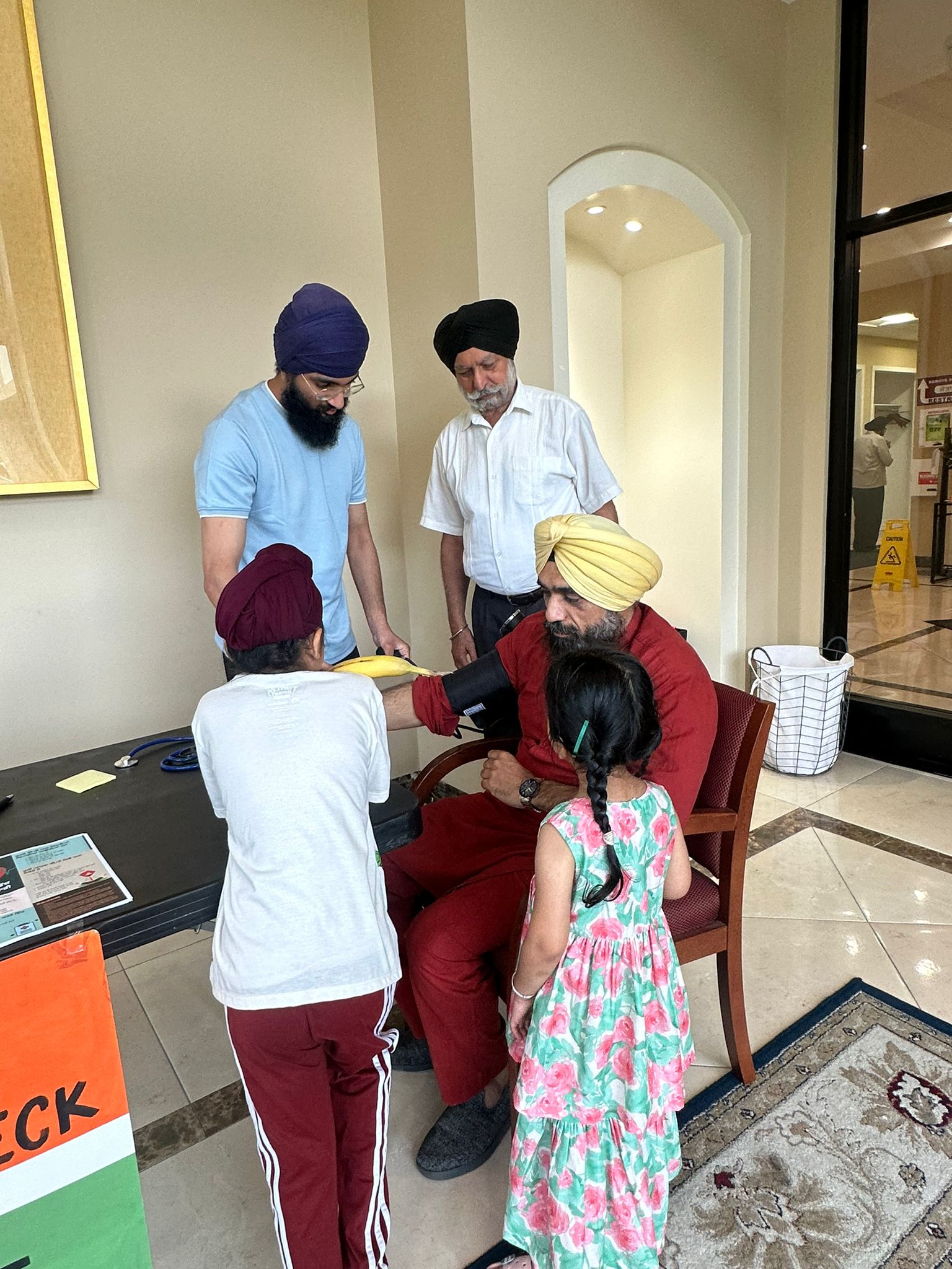 School children being taught health issues related to certain races and ethnicities